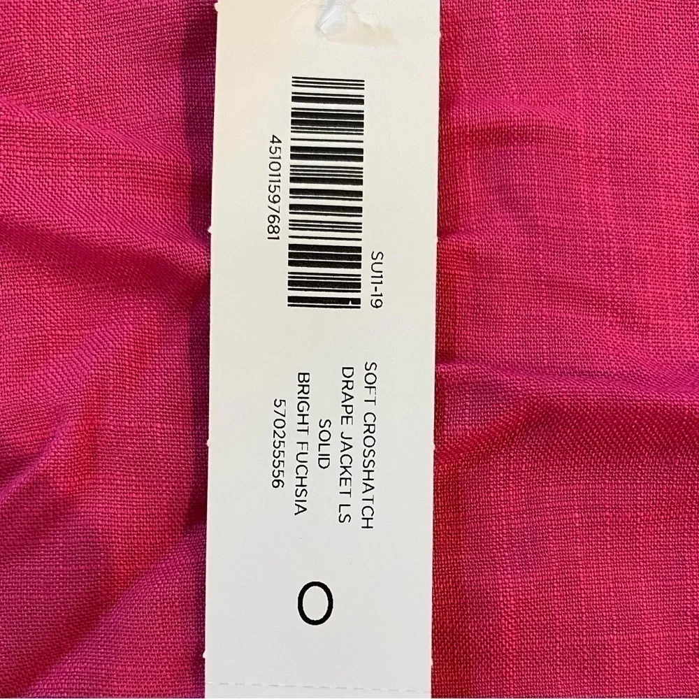 Chicos Soft Crosshatch Drape Jacket